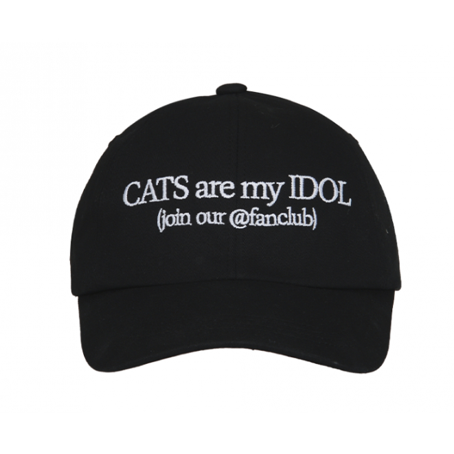 itzavibe-cats-are-my-idol-cap-black-ฟรีไซซ์-สินค้าของแท้-100-สินค้าเกาหลี