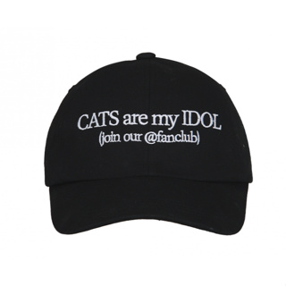 [ITZAVIBE] Cats ARE MY IDOL CAP_BLACK / ฟรีไซซ์ / สินค้าของแท้ 100% / สินค้าเกาหลี