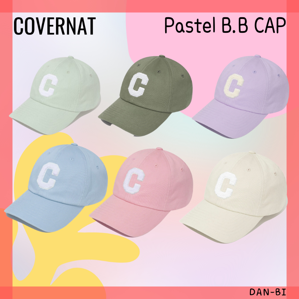 หมวกแก๊ป-blackpink-lisa-covernat-หมวกเบสบอล-โลโก้-c-ขนาดใหญ่-สีพาสเทล-unisex-9-สี-ฟรีไซซ์-สินค้าเกาหลีใต้-ของแท้-100