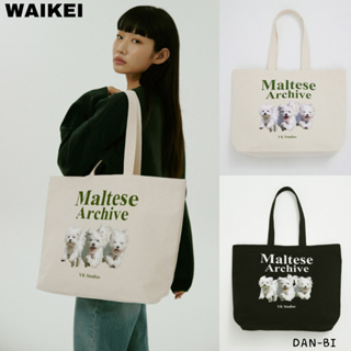 [WAIKEI] Maltese archive ecobag / 2color / unisex / good quailty / ของแท้ 100% / ผลิตภัณฑ์เกาหลี