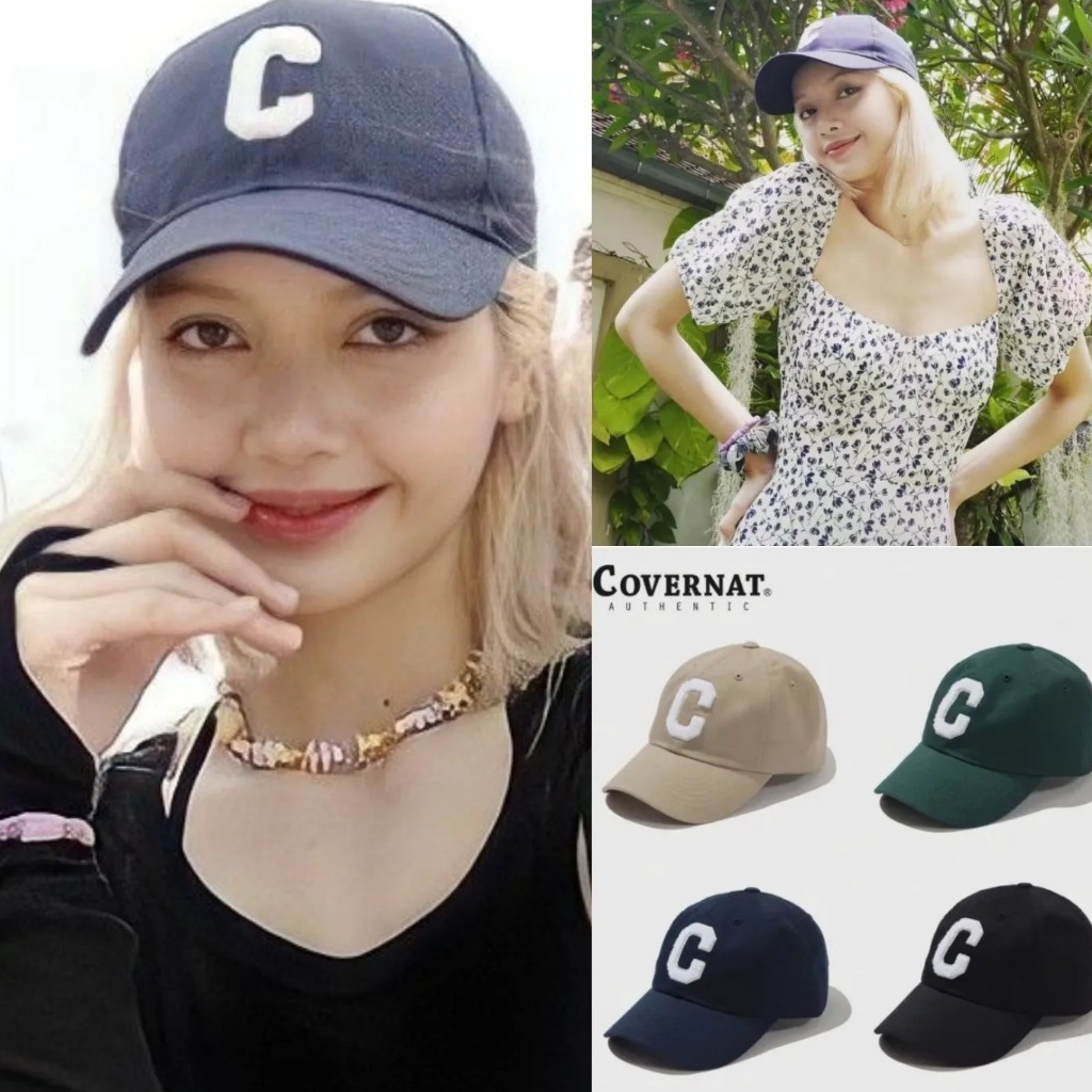 Blackpink Lisa pick / KOREA [ COVERNAT ] หมวกแก๊ปโลโก้ B.B ของแท้ 100% ...