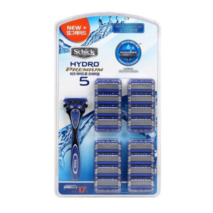 [Schick] HYDRO 5 Premium Razor Blade 17 PCS (16+1) │Safety Men's ...
