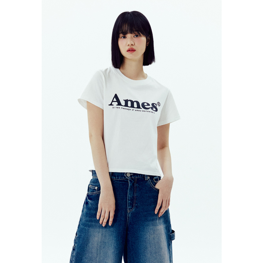 ames-worldwide-basic-logo-tee-6color-3size-short-sleeves-สินค้าเกาหลี-ของแท้-100