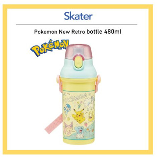 [SKATER] Pokemon ขวดใส่น้ํา PSB5SANAG PocketMonster สไตล์เรโทร ขนาด 480 มล.