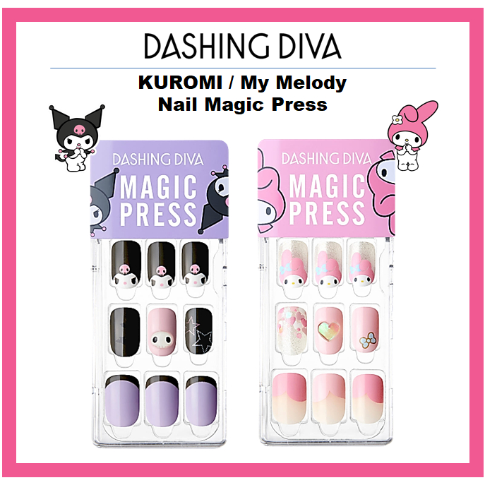 dashing-diva-kuromi-my-melody-เมจิกเพรส-สําหรับตกแต่งเล็บ