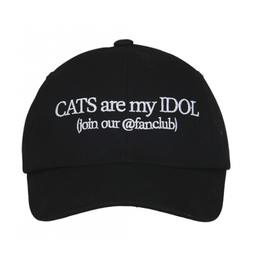 itzavibe-cats-are-my-idol-cap-black-ฟรีไซซ์-สินค้าของแท้-100-สินค้าเกาหลี