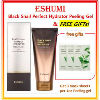 Eshumi Black Snail Perfect Hydrator Peeling Gel 【ของแถมฟรี #10,#8 】เซรั่มเมล็ด Innisfree 15 มล. &amp; Retinol Ampoule 7 มล. / Eshumi Black Snail Perfect Hydrator Peeling Gel