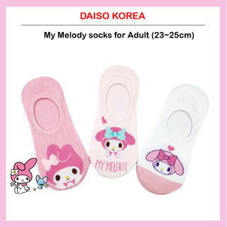 [DAISO Korea] ถุงเท้า My Melody สําหรับผู้ใหญ่ (23~25 ซม.) mymelody