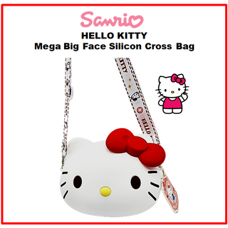 [SANRIO] Hello KITTY Mega กระเป๋าสะพายข้าง ซิลิโคน ขนาดใหญ่