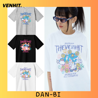 [VENHIT] พรมวิเศษ เสื้อยืด แขนสั้น โอเวอร์ไซซ์ สีขาว ดํา เทา สไตล์เกาหลี น่ารัก สําหรับผู้หญิง ไซซ์ M L XL 2XL