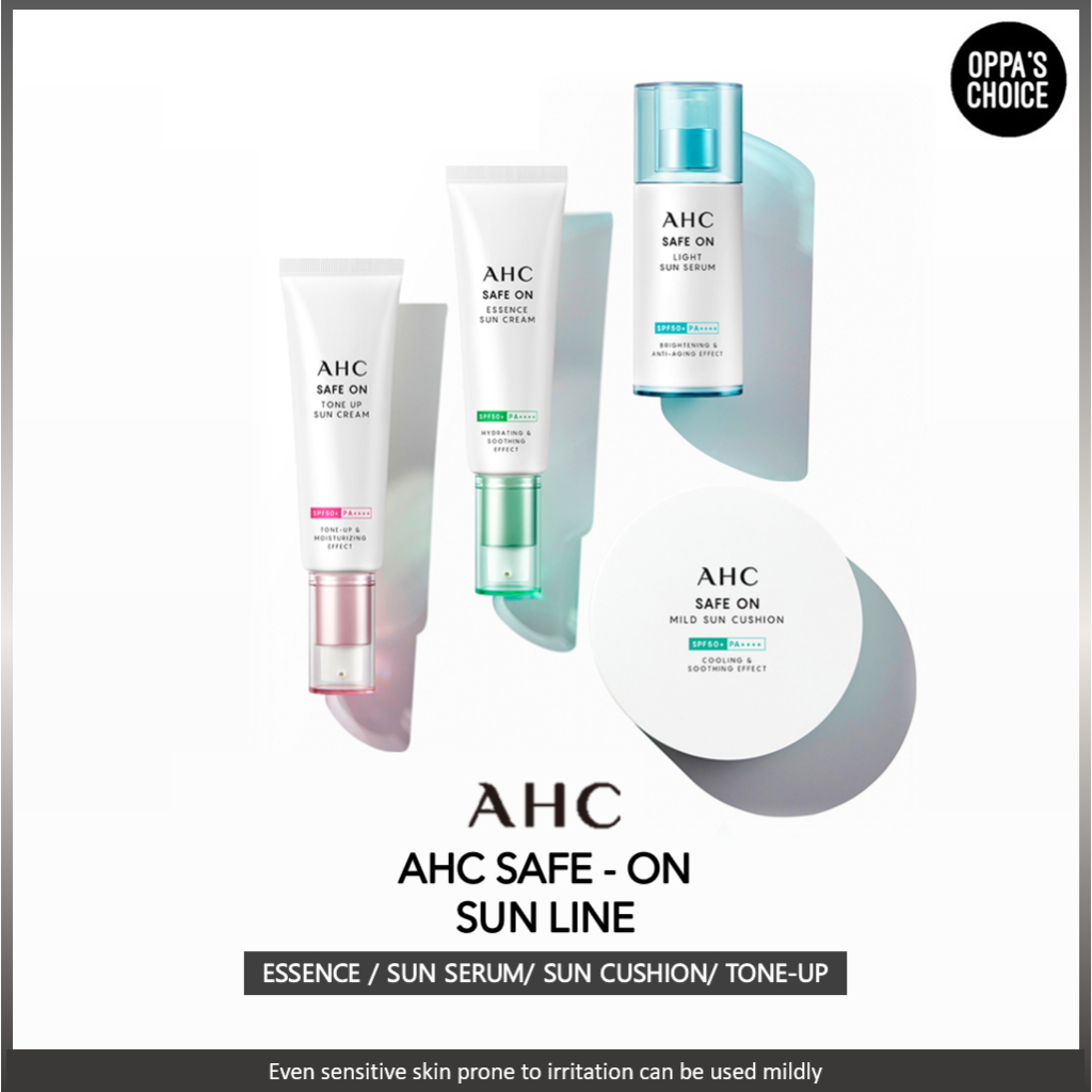 พร้อมส่ง-ahc-safe-on-sun-line-essence-sun-cream-sun-serum-sun-cushion-tone-up-sun