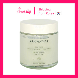 Aromatica Tea Tree มาส์กดินน้ํามันบริสุทธิ์ 2% ไนอะซินาไมด์ + ดินเหนียว 45% 120 กรัม
