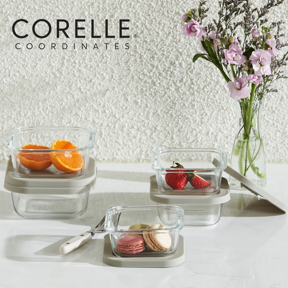 Corelle Square Glass Food Storage Container 5p BPA Free | Shopee Thailand