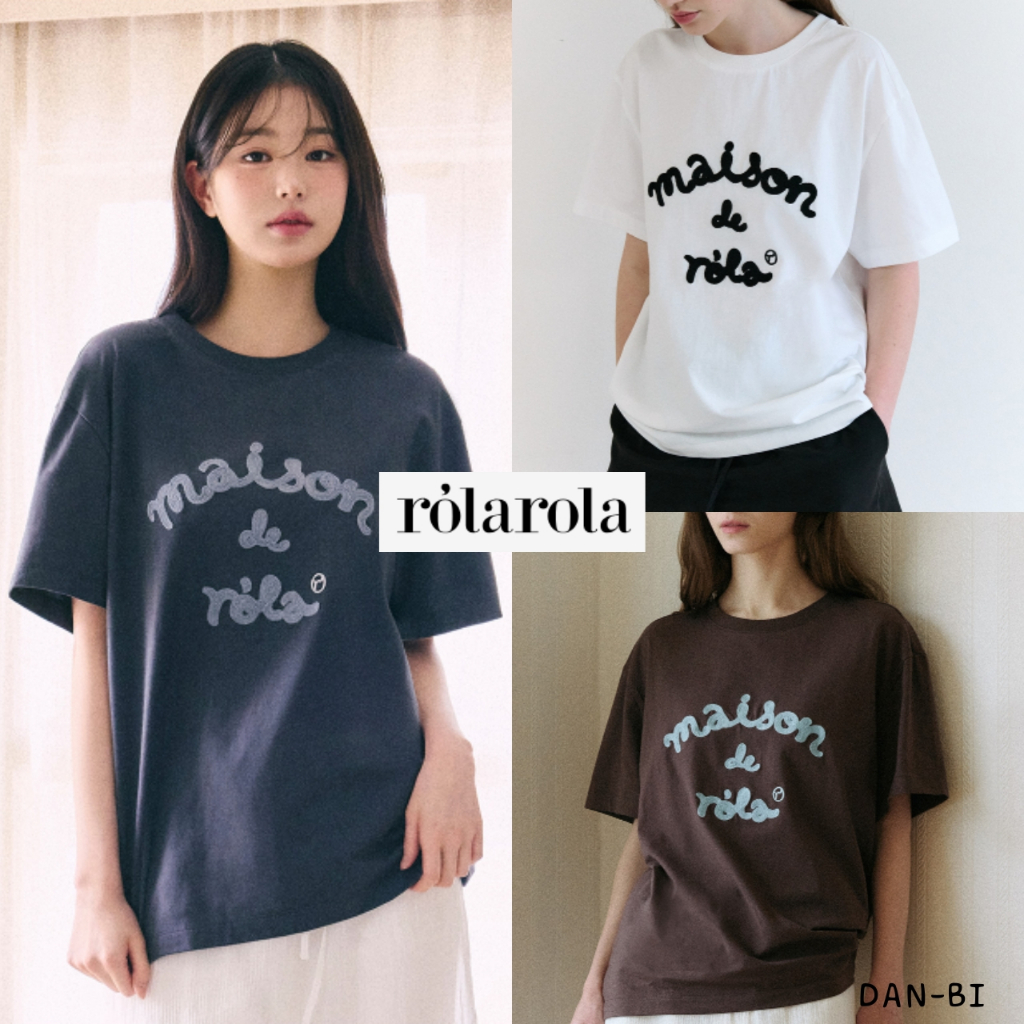 [ROLAROLA X IVE WANYOUNG] MAISON DE ROLA EMBROIDERY LOOSE FIT T-SHIRTS ...