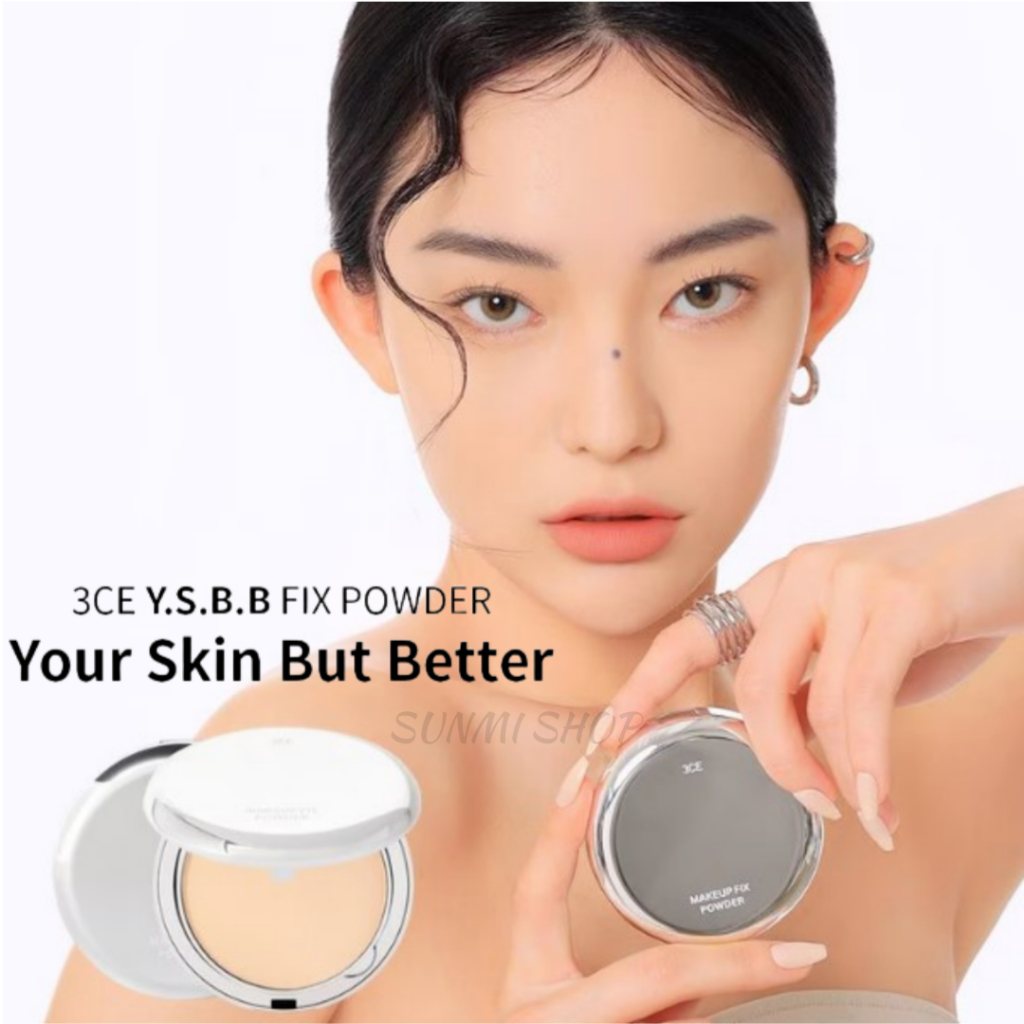 3CE makeup Fix Powder, ดูดซับน้ํามันเนื้อแมตต์, ล็อคเมคอัพ, เบลอรูขุมขน ...