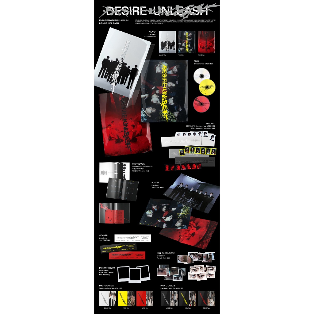 ENHYPEN - 6th mini Album [ Desire Unleash ] | Shopee Thailand