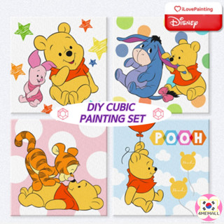 [ Ilovepainting × Disney ] สมุดระบายสี ลายการ์ตูนดิสนีย์ Winnie the Pooh and Friends 20X20 DIY สําหรับเด็ก