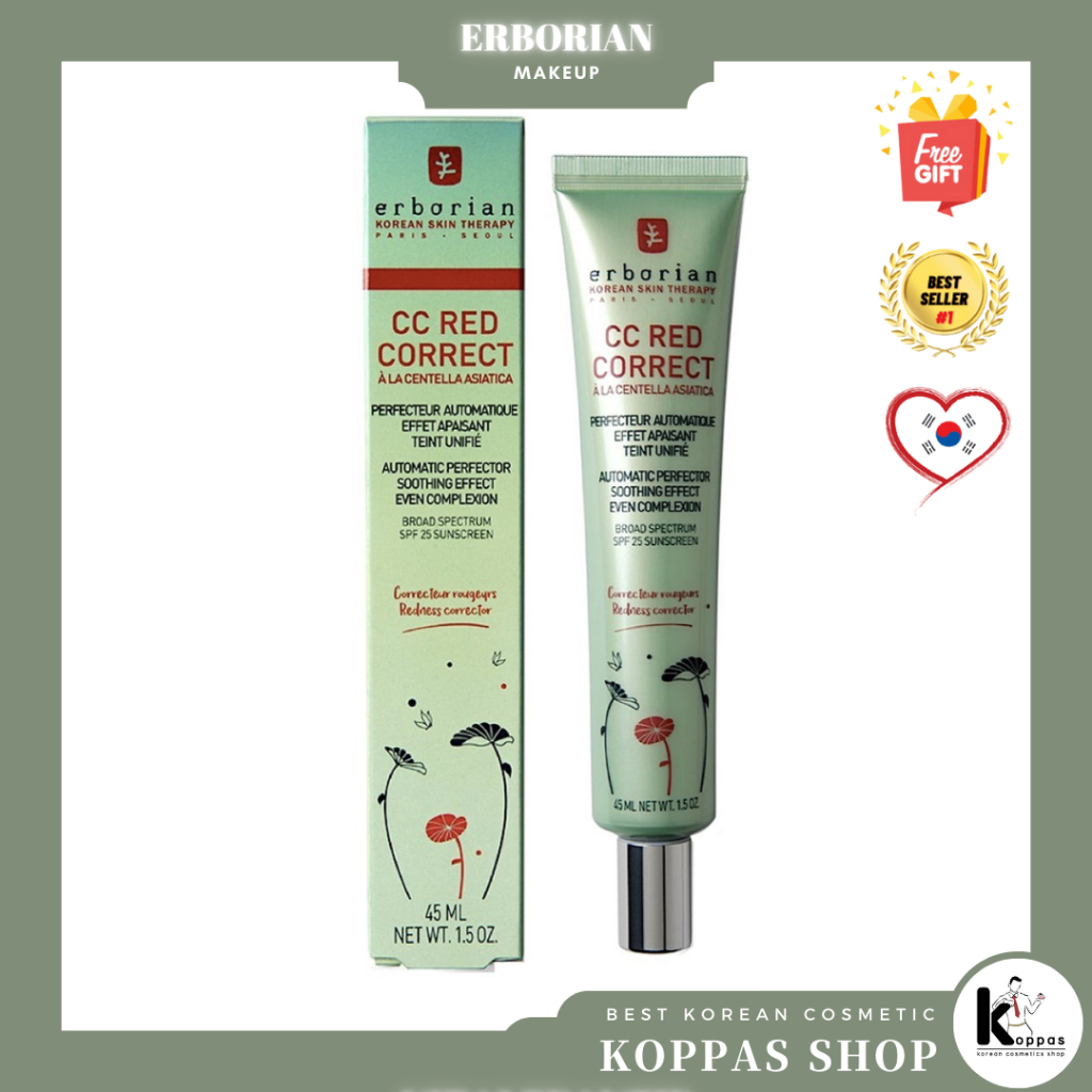 [Erborian] Cc Red Correct SPF25 ครีมบํารุงผิวหน้า ป้องกันรอยแดง ขนาด 15 ...