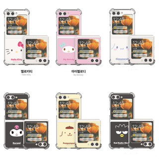 เคสโทรศัพท์มือถือ แบบใส ลายตัวการ์ตูน hello kitty little twin star pochacco flip4 flip5 สําหรับ Z Flip 3 4 5 kuromi