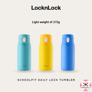 LOCK & LOCK Locknlock ขวดน้ําสเตนเลส แบบล็อคคู่ น้ําหนักเบา 360 มล. สําหรับเด็ก