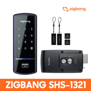 Zigbang อุปกรณ์ล็อคประตูดิจิตอล SHS-1321 RIM Deadbolt Smart Tag Key & Card Key