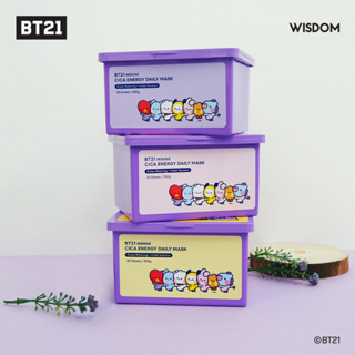 Bts (BangTan Boys) BT21 minini CICA ENERGY DAILY MASK แพ็กเกจ 30 แผ่น