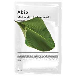 Abib Mild Acidic แผ่นมาส์กหน้า pH กรดหัวใจ (10 หน้ากาก)