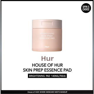 [พร้อมส่ง] House of Hur แผ่นเอสเซนส์บํารุงผิวหน้า Brightening Skin Prep Essence Pad 70EA (140 มล.)