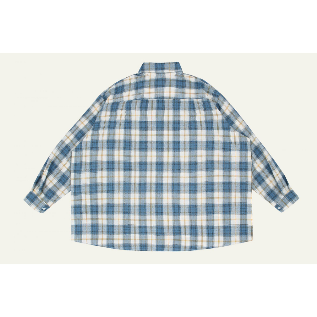 reinsein-prs-blue-check-shirts-เสื้อเบลาส์-แขนสั้น-ของแท้-100-สินค้าเกาหลี