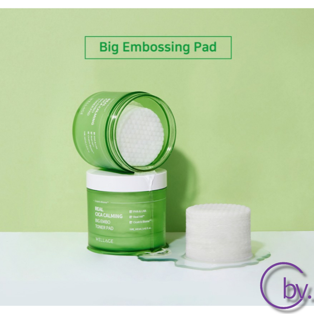 [WELLAGE] Real Cica Calming Big Embo Toner Pad 70 แผ่น 160ml | Shopee ...