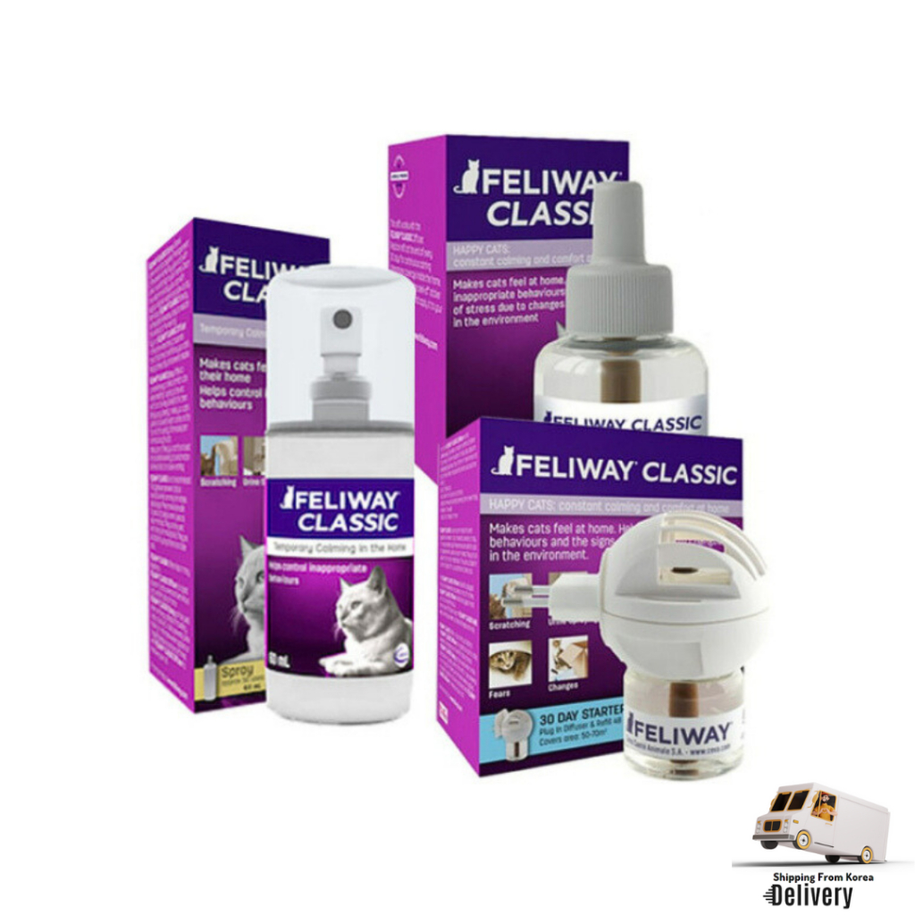 FELIWAY Classic 30-Day Starter Kit 48ml / Refill 48ml / Spray 60ml
