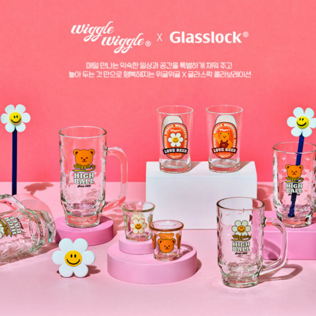 Glasslock x wiggle wiggle Soju & Beer & Highball glass Shopee Thailand