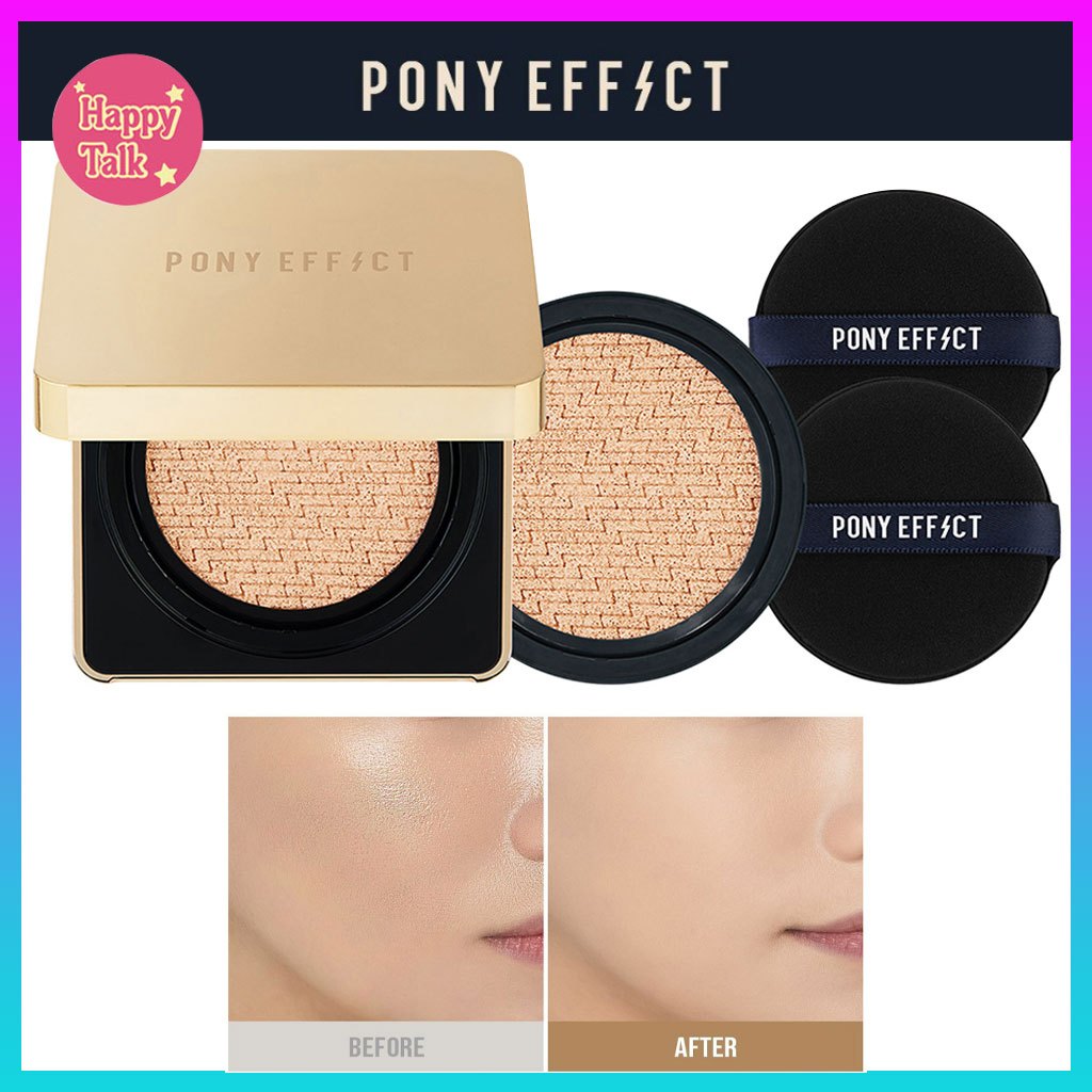 Fond De Teint Coussin Pony Effect Zoom-in Cushion - SPF 50+ PA++++, 15g, Fini Dewy, K-Beauty