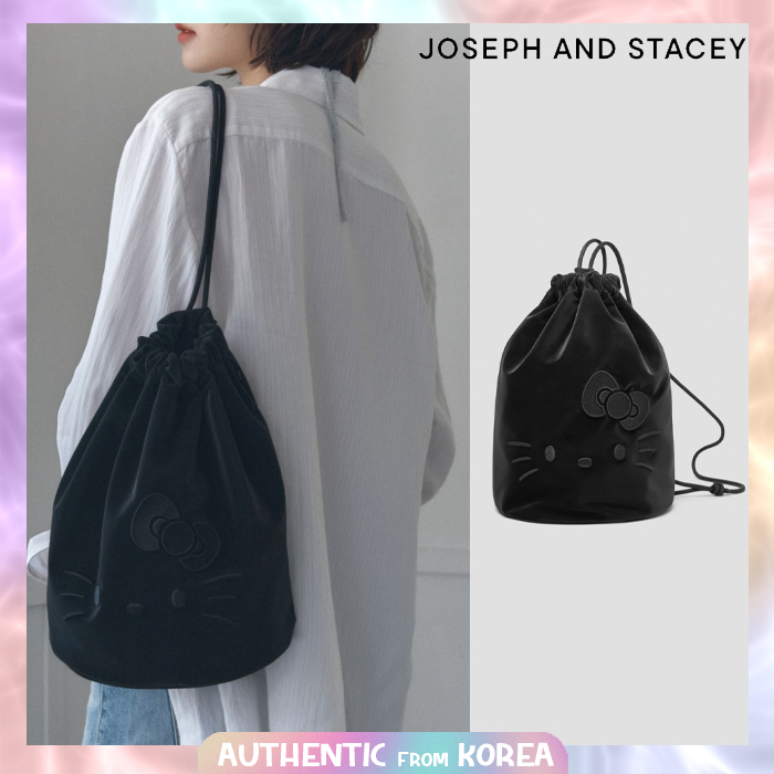Joseph&Stacey】 Haze String Backpack Hello Kitty Black