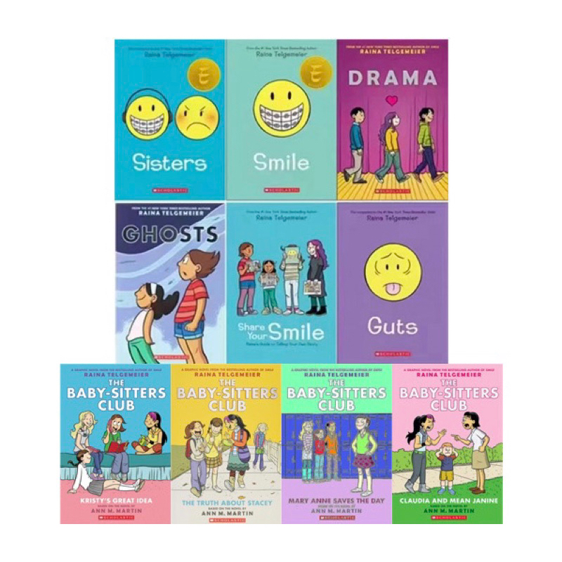 Raina Telgemeier Series (น้องสาว, ละคร, สไมล์, ผี, Guts, Share Your ...
