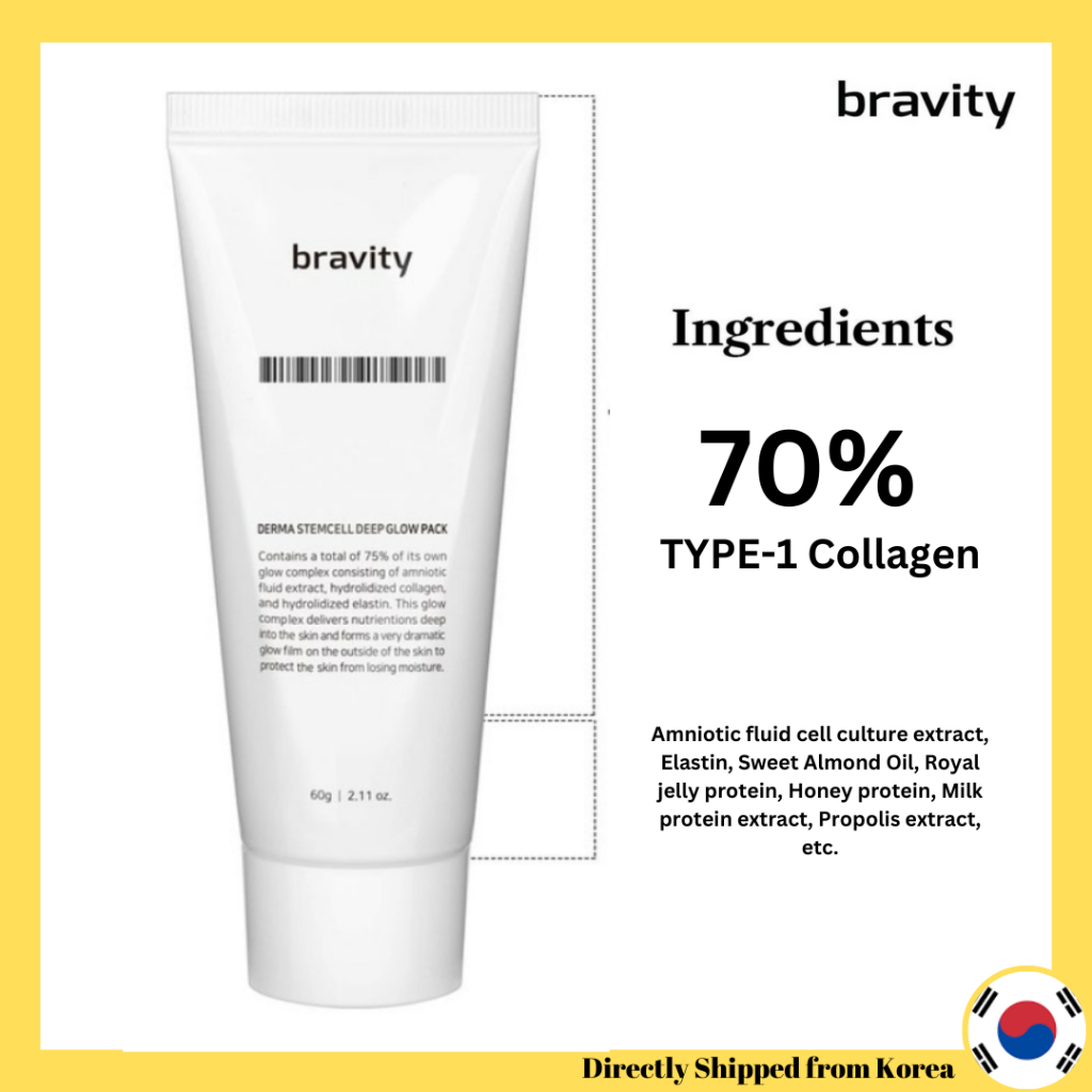 [Bravity] Derma Stemcell Deep Glow Peel Off Mask Pack 60 กรัม (ของเหลว ...