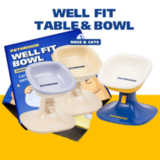 [Pethroom] Well fit table & bowl (Pet bowl)