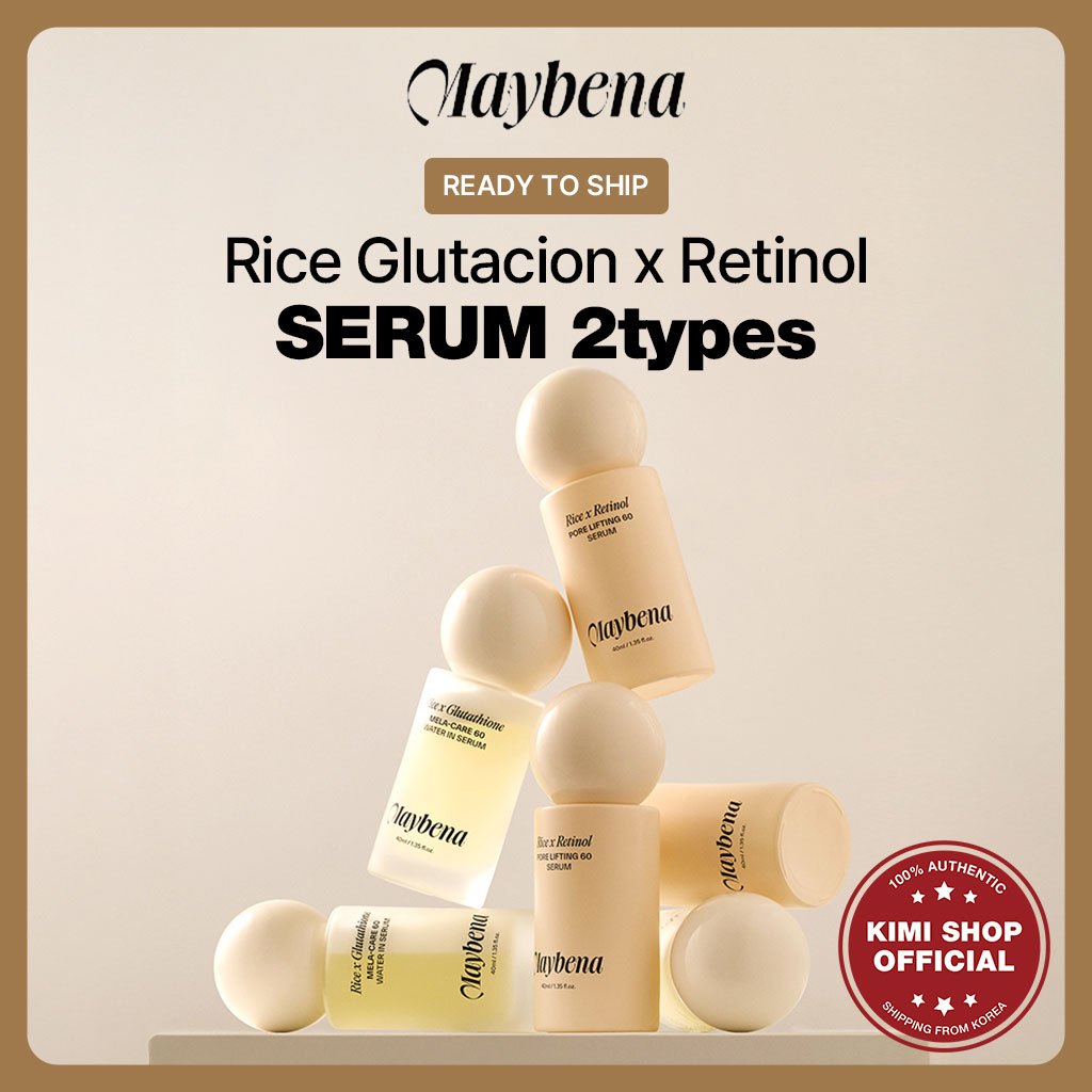 maybena glutathione Rice x Retinol Pore Lifting 60 Serum (Ingredients Explained) Fine lines Main Benefits Brightening Firming and skin elasticity Hydrating Key Ingredients Galactomyces Ferment Filtrate (brightening) Bifida (strengthens skin barrier) Retonin complex (firming) Lactobacillus/Rice Ferment Niacinamide Claims Wholesale MAYBENA Rice x Glutathione
