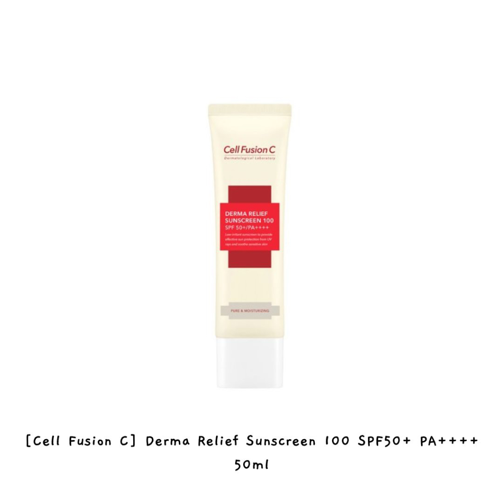 [Cell Fusion C] ครีมกันแดด Derma Relief 100 SPF50+ PA++++ 50 มล. k ...