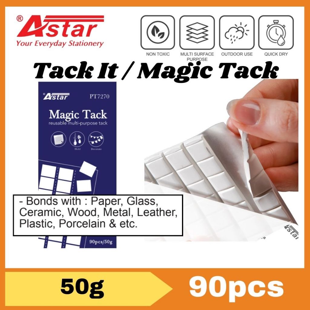 Tack it 90 ชิ้น/50 กรัมสีขาว Creative Reusable อเนกประสงค์ Tack-it ...
