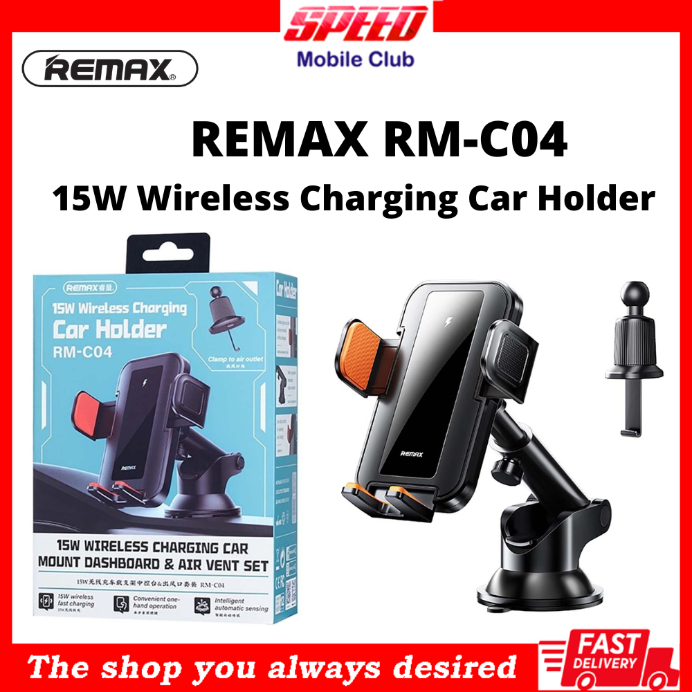 ยี่ห้อใหม่ Remax RM-C04 15W Wireless Charging Car Mount & Air Vent ...