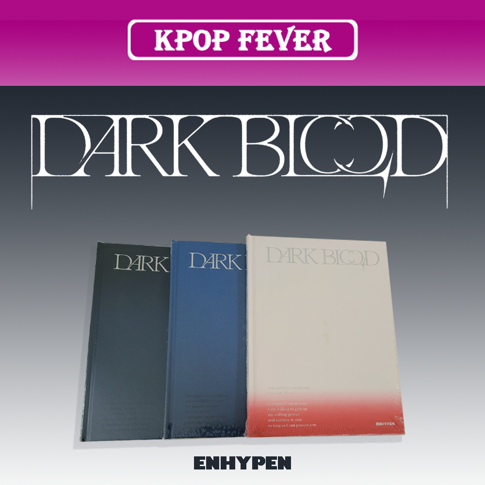 Album ENHYPEN - 4TH MINI ALBUM DARK BLOOD (Nouvelle Version) - Inclus Photobook, CD, Photocards, Poster, Etc.