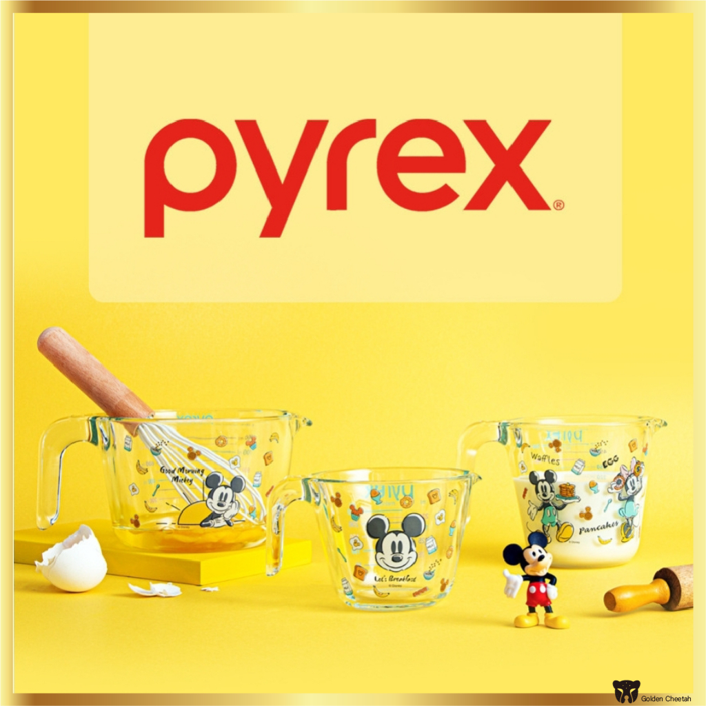 Pyrex Good Morning Mickey Mouse ถ ้ วยตวงแก ้ วทนความร ้ อน 3 แบบ ...