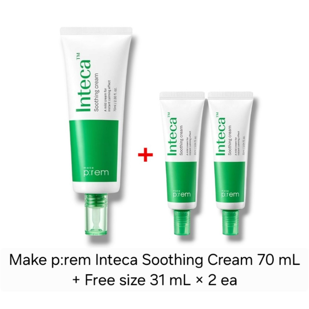 [Make P:rem] Inteca Soothing Cream 70 mL (ฟรีไซส์ 31 mLx2 ea)/ K-beauty ...