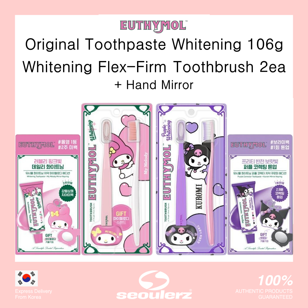 [ EUTHYMOL] Kuromi Original Toothpaste Whitening 106g + กระจกมือ