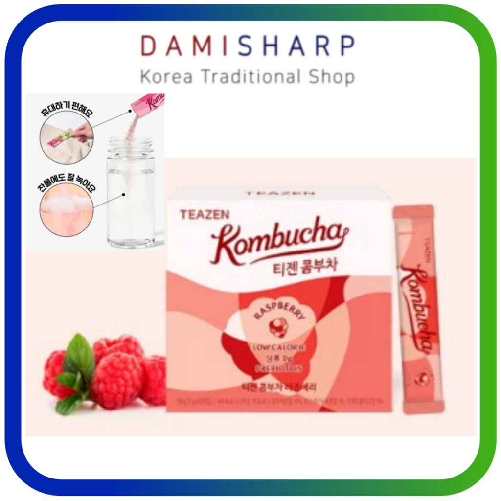 Teazen Kombucha Raspberry Flavour 5 gx 10 ชิ้น [จากเกาหลี / ไม่มีกล่อง ...