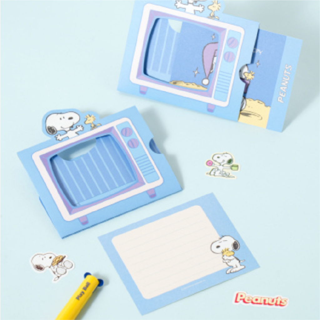 Peanuts Snoopy Frame Design Standing Card + Envelope Set Thank You Card ...