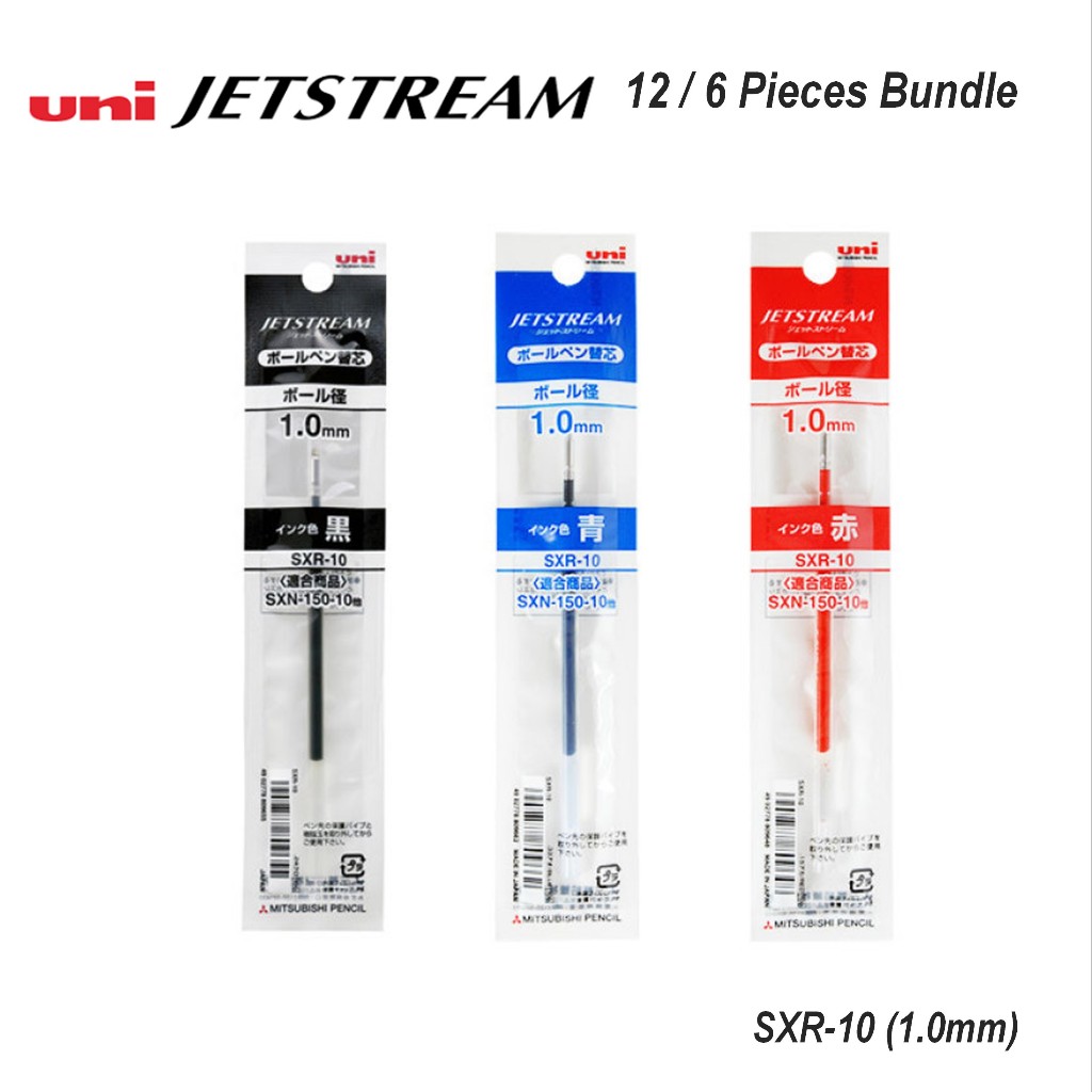 3 X Uni-Ball Jetstream SXN-210 Penna A Sfera Retrattile Premium