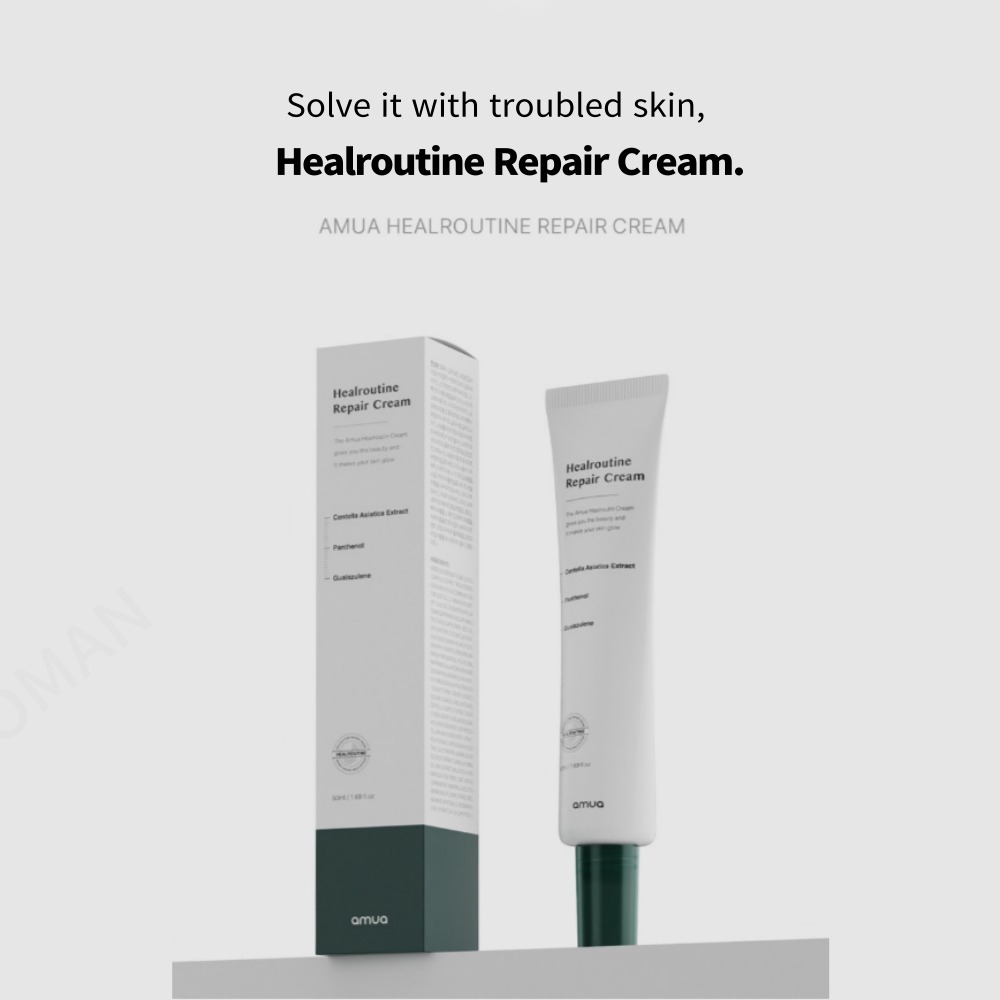 amua Amua Healroutine Repair Cream 50ml สิวผ่อนคลายและผิวแดง ฟื้นบํารุง ...