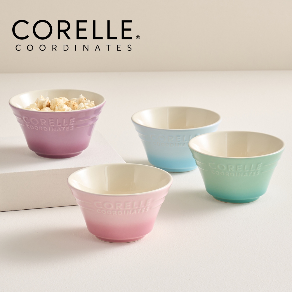Corelle Breeze Stone Rice Bowl 4p อาหารเย็นเครื่องล้างจานเตาอบปลอดภัย 4 ...
